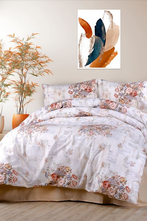 Aytunç Manolya %100 Pamuklu Çift Kişilik Nevresim Seti 200x220 cm